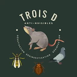 Logo Trois D — Professionnel du traitement des nuisibles — à Saulny